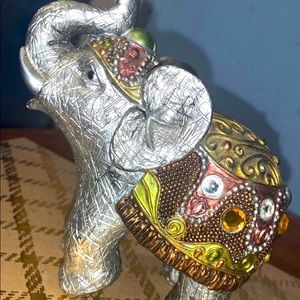 Vintage Money 💰 Drawing Blessed 🪬Lucky 🍀 Blinged Out Elephant 🐘 Altar Statue